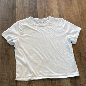 White Abercrombie Soft Crew Neck T-Shirt